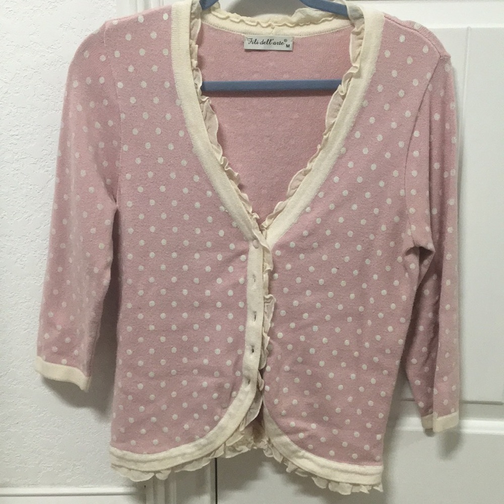 Beautiful Polk-a-dot sweater EUC